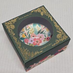 Anthropologie Garden Flowers Paperweight By Rifle Paper Co. NEW